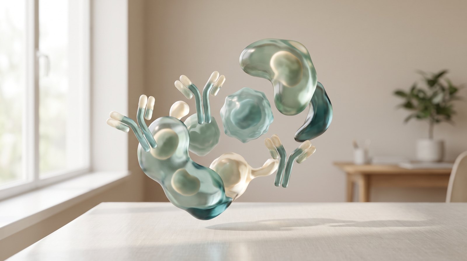 Abstract model of immune cells
